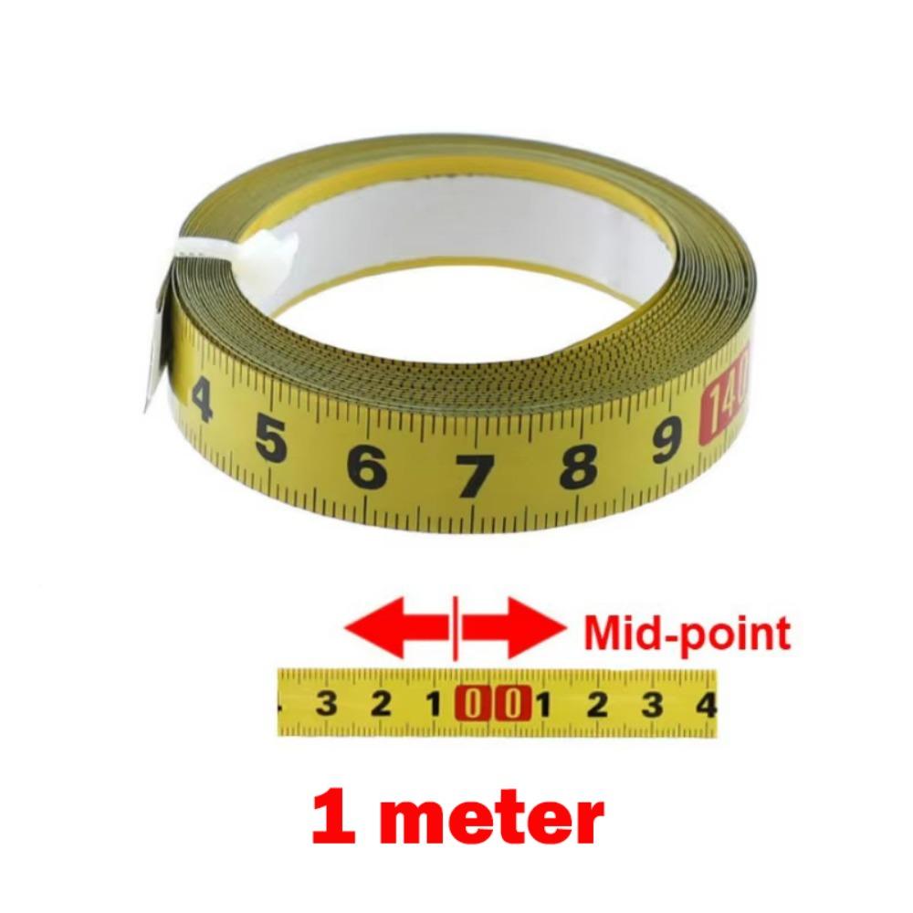 Durable Self-Adhesive Measuring Tape Steel Material Metric Scale Metal Tape Measure 1-5 Meters 13MM Width Miter Track Tape