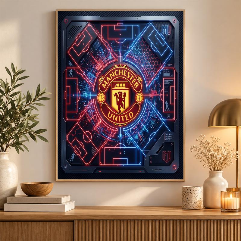 Sada pro diamantové malování Manchester United 5D plný vrták DIY diamantová mozaika Nástěnná malba Domácí dekorace
