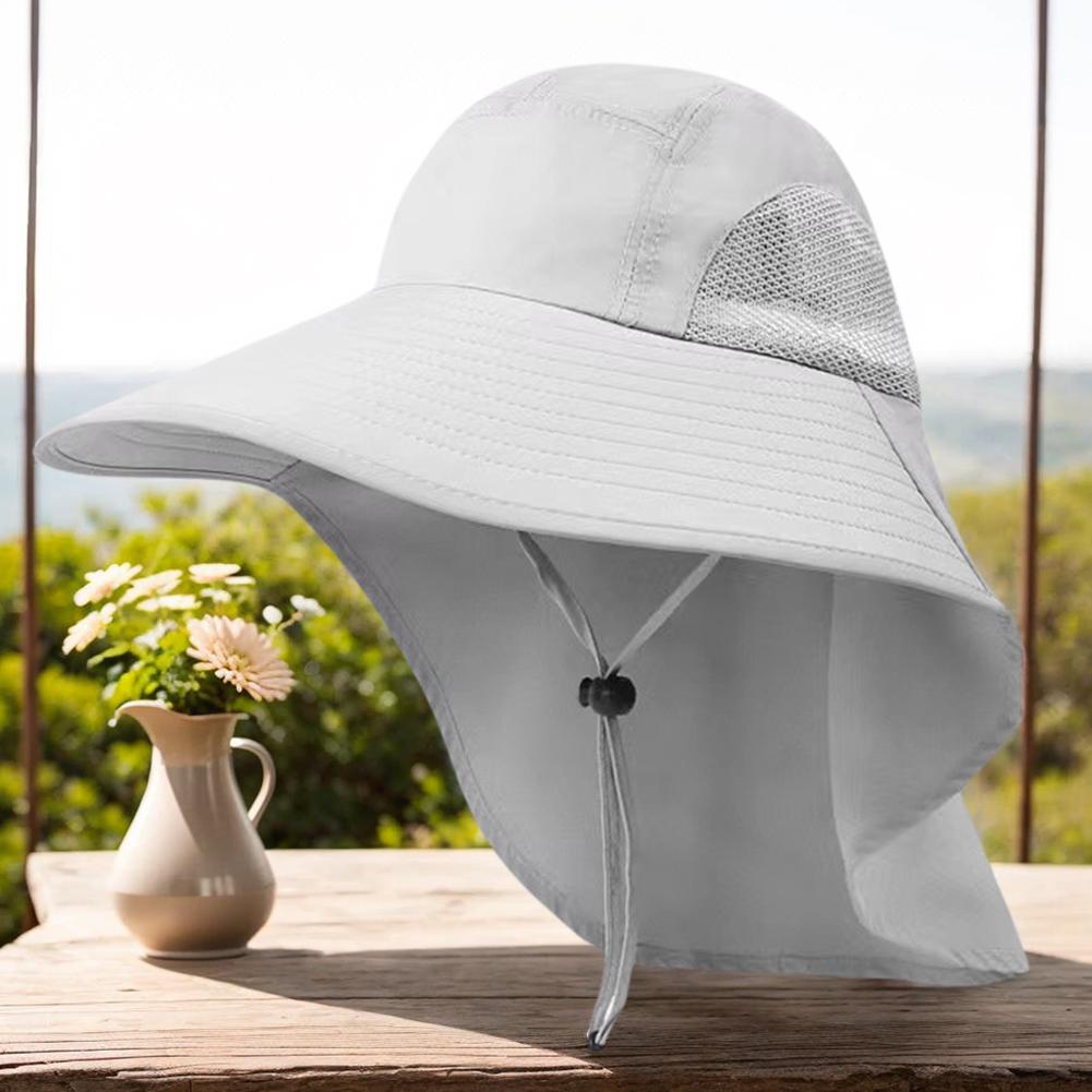 Outdoor Fishing Hat Sun Protection Hat Foldable Unisex Sun Hat Adjustable Safari Hiking Cap with Neck Protection for Summer