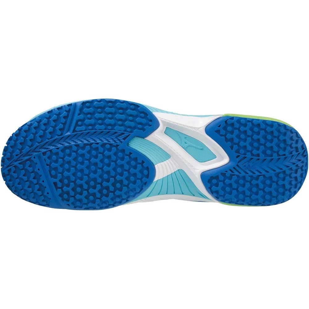 Tennis Shoes Wave Exceed TOUR 5 OC Artificial Grass Court Club Activities Lightweight Game Cm 2E [Mizuno] Clay/Sand White/Blue/Lime 22.5