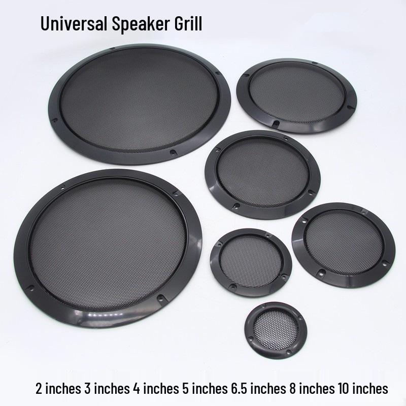 

Multi-Size Speaker Grille: Dustproof Covers for 2 , 3 , 4 , 5 , 6 , 8 , 10 Car Audio Speakers 2-inch