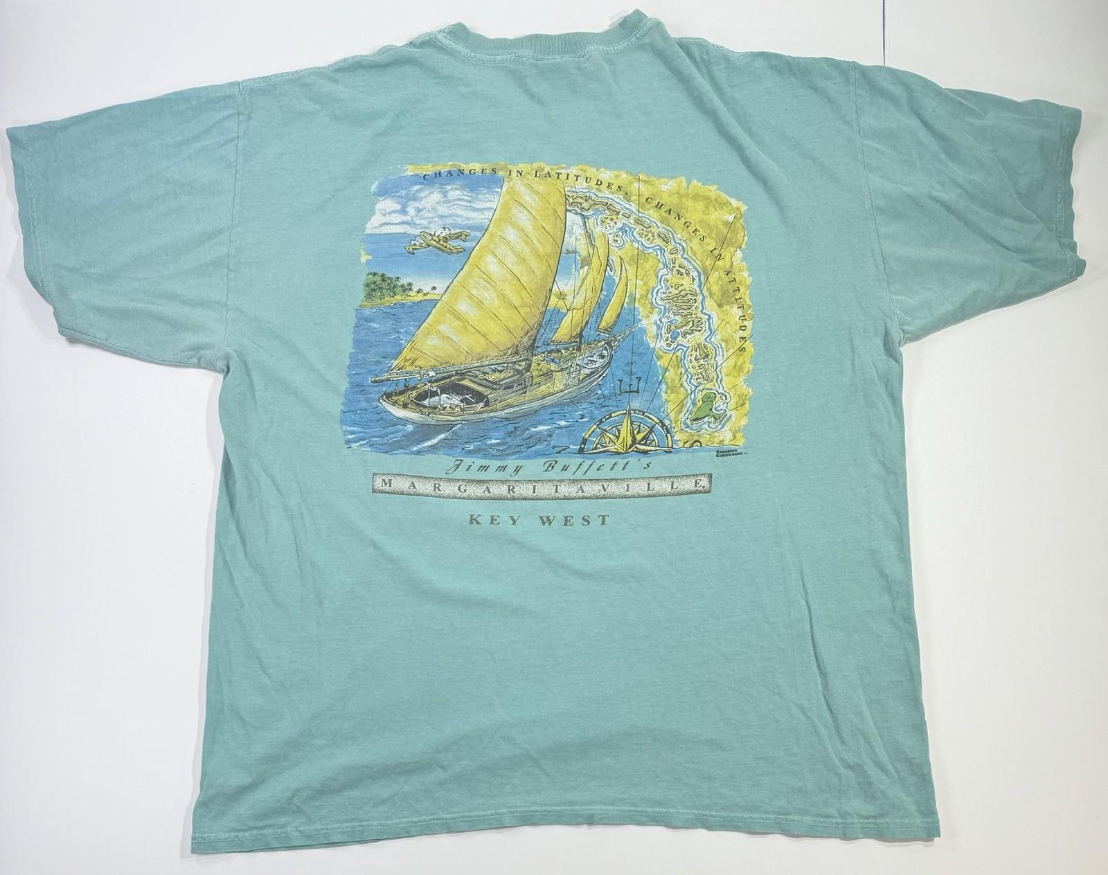 Vintage 90s Jimmy Buffett Margaritaville Key West Pocket T Shirt Mens XL Unisex T-Shirt XXXXL
