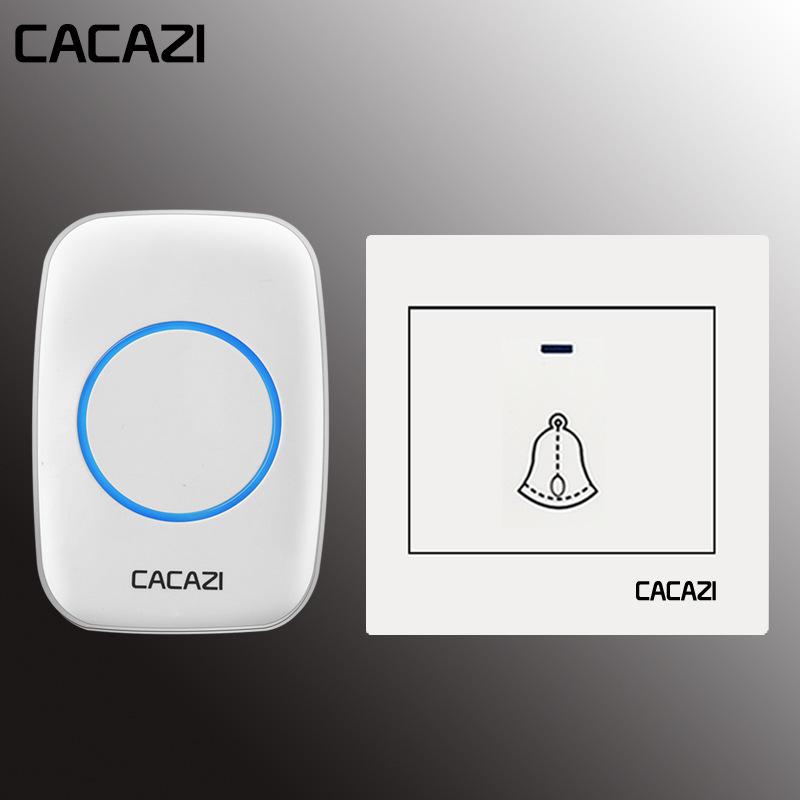 Smart Wireless Doorbell with Long Range, Waterproof Design, and One-to-One Remote Control Button, 86 Type.