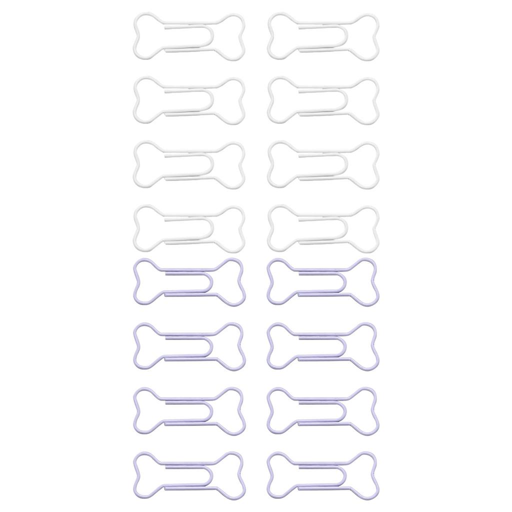 30 Stück Ausgefallene Büroklammern Knochenform Kunststoffüberzogener Draht Mehrzweck Niedliche Büroklammern für Notizbuch S