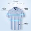 MONTAGUT Men's Silk Blend Plaid Short-Sleeve Shirt