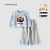 Autumn 2025 Sweet Cartoon Two-Piece Set for Girls – Casual and Fashionable