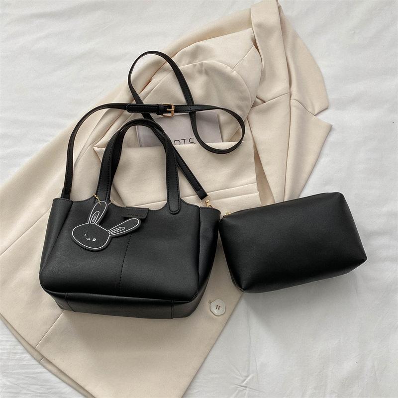 2025 Summer New Fashion Simple Large Capacity Portable Bucket Bag Feeling Foreign Small Bag Women's Shoulder Messenger Bag