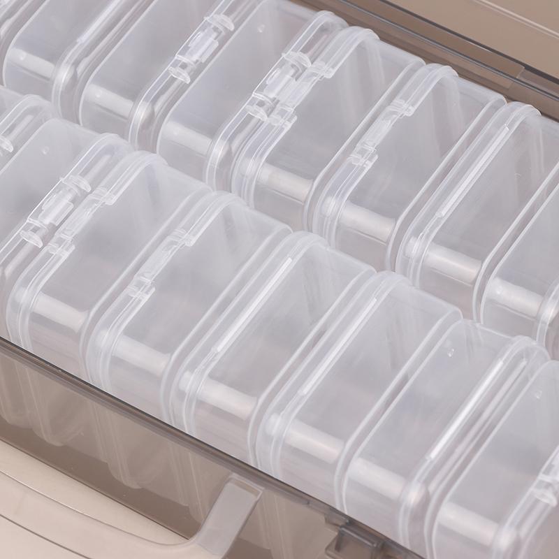 20/26Pcs Transparent Plastic Craft Storage Box Portable Multifunctional Storage Box For Jewelry Beads Diy Art Supplies