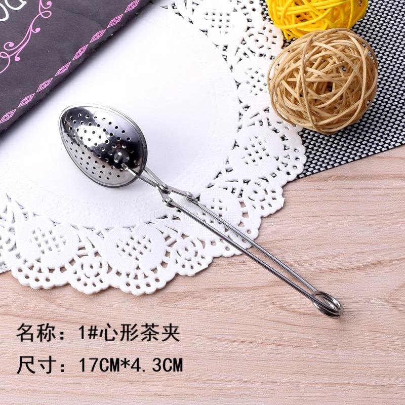 

New stainless steel heart-shaped tea tongs/infuser/strainer - tea accessories for home tea ceremony