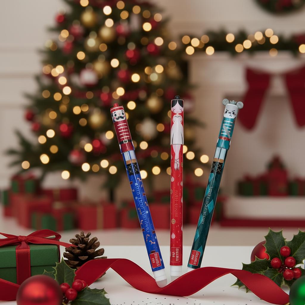 Utslettbare gelpenner, Utslettbare penner med dyremønster for barn til læring og skriving 3 ml