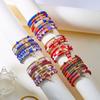 8Pcs Game Day Football Rugby Soft Charm Bracelet Set for Women Men Stackable Elastic Design Bangle Sports Fan Party Jewelry Gift