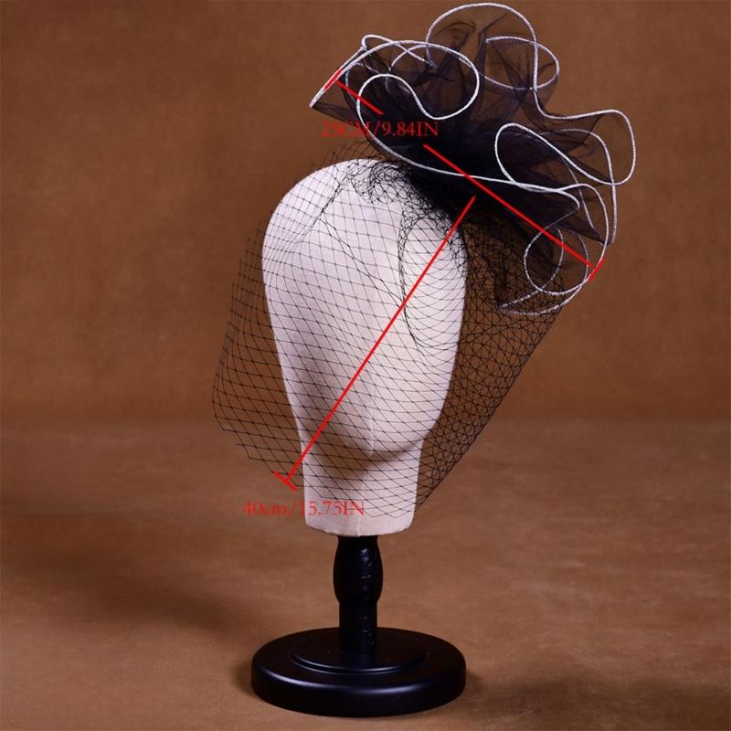 Stage Performances Headdress Breathable Meshes Headwear Teas Party Headpiece for Bridal Wedding