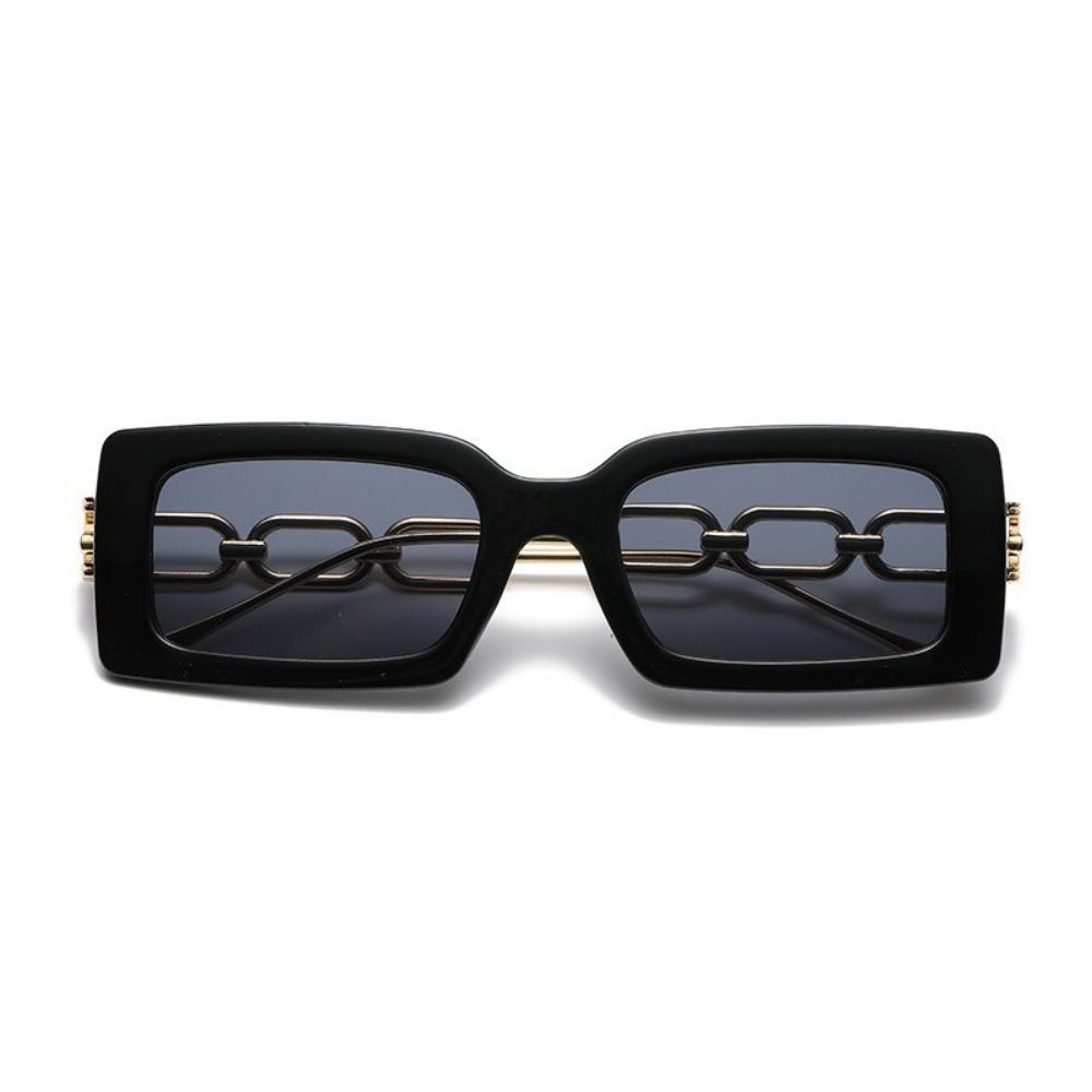 

Personality Hip-hop Metal Chain Sunglasses Fashion Polygon Small Frame Street Po Sunglasses Square Models for Women