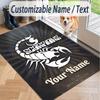 Custom Text Printed Rug Scorpions Non Slip Floor Carpet For Home Room Decor