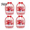 Clear Candy Bags 2/4/6Pcs Gift Bag for Halloween Christmas, Goodie Treat with Handle Handle, Resealable Sealed Pouch Holiday Party Favors Festive