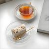 Glass Dessert Plates Washable Reusable Dessert Snack Plate For Restaurant