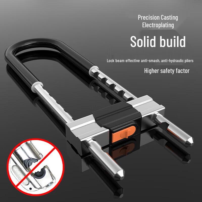 

HANDUNYOU Classic Black Glass Door U-Lock