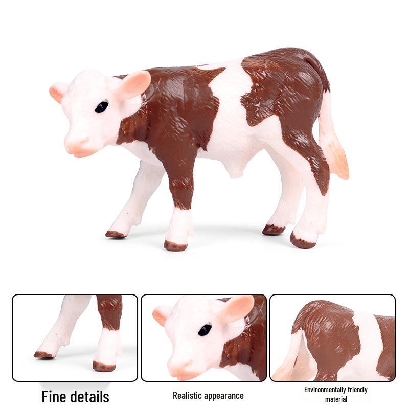 Wild Animal Farm & Dairy Cow Model Toy for Kids