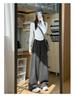 2024 Autumn/Winter Women's Mamba Cotton Sweatpants: Loose Wide-Leg, Cuffed, Straight-Leg Casual Sportswear