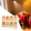 Kraft Paper Christmas Sticker Label Self-adhesive Santa Claus Label Gift Label Sticker For Envelopes Cards Party Favor