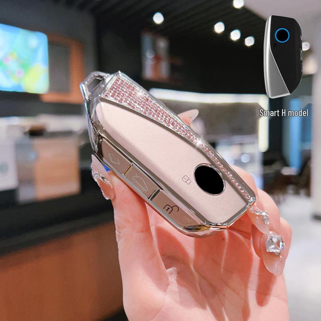 BMW Key Case for New X5L, 5/7 Series, X1, X7, X6, i5/i7/iX/XM with Lanyard