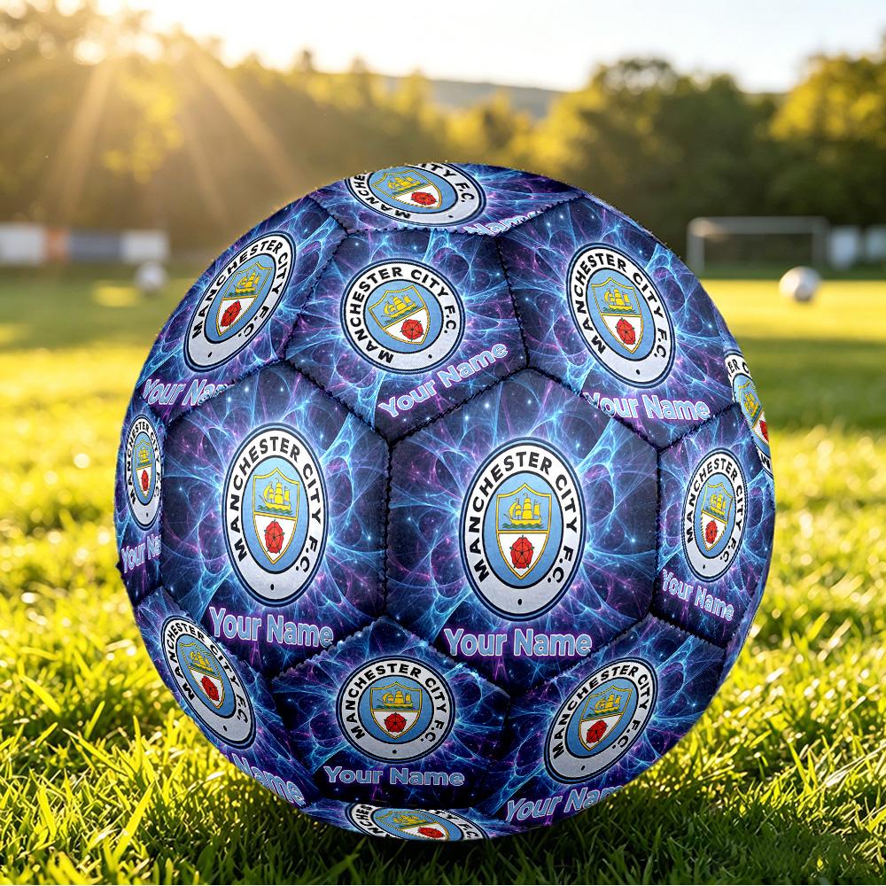 Personalized Size 5 Football Manchester City Pattern Outdoor Game Sports Ball Gift