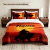 Yellowstone Gepersonaliseerde Custom Naam 3-delige Beddengoedset Zachte Dekbedovertrekset Voor Slaapkamer Huisdecoratie