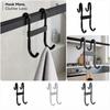 Over Door Double Hook Hanger Set for Bathroom Kitchen Glass Door Hanging Hooks S-Shaped Hooks for Towels Clothes Bags