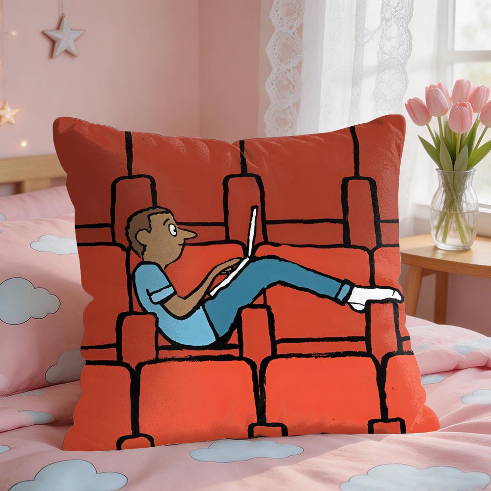 Aesthetic Art JJeanJullien Cushion Cover Square Short Plush Pillow Case Living Room Sofa Home Decor Funda X