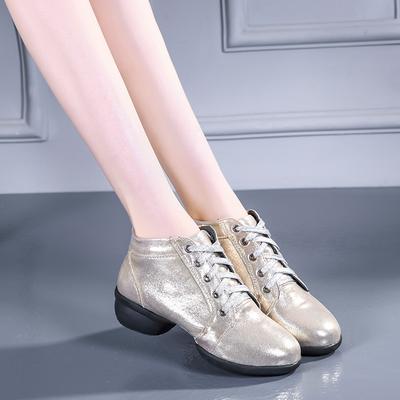 Summer Square Dance Shoes Breathable Mesh Rubber Sole Dance Shoes Square Mouth Soft Sole Adult Ladies Ballroom Dance Shoes