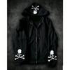 Women's Hooded Long Sleeve Zip Up Oversized Streetwear Dark Gothic Printed Hoodie Jacket Casual Sweatshirt Outerwear