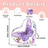 2D Flat Acrylic Purple Butterfly Decorative Plaque and Ornament for Christians,Home Desk Living Room Acrylic Decoration,Rustic Acrylic Decor for Yard