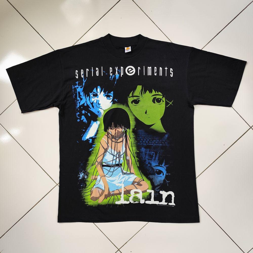 Anime Serial Experiment Lain Iwakura Lain black short sleeve QT2973 XL