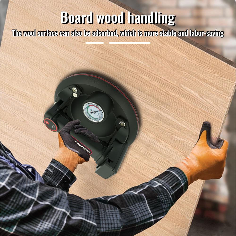 200kg Load-bearing 8-inch Electric Vacuum Suction Cup, Heavy-duty Vacuum Suction Cup Granite Tile Glass Manual Lifting Power