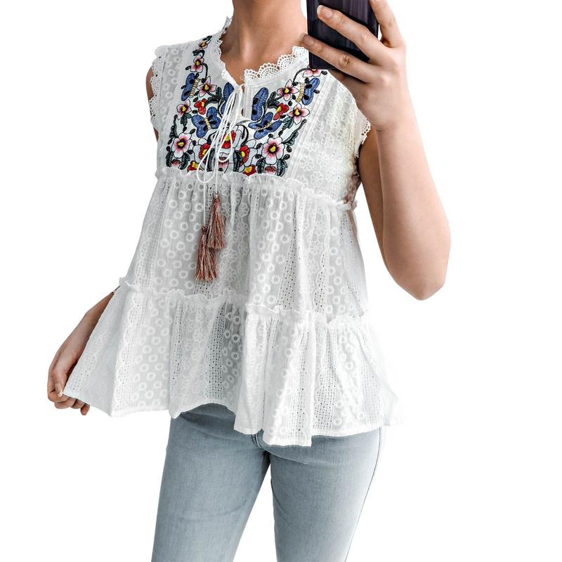 Buy Summer Floral Embroidered 