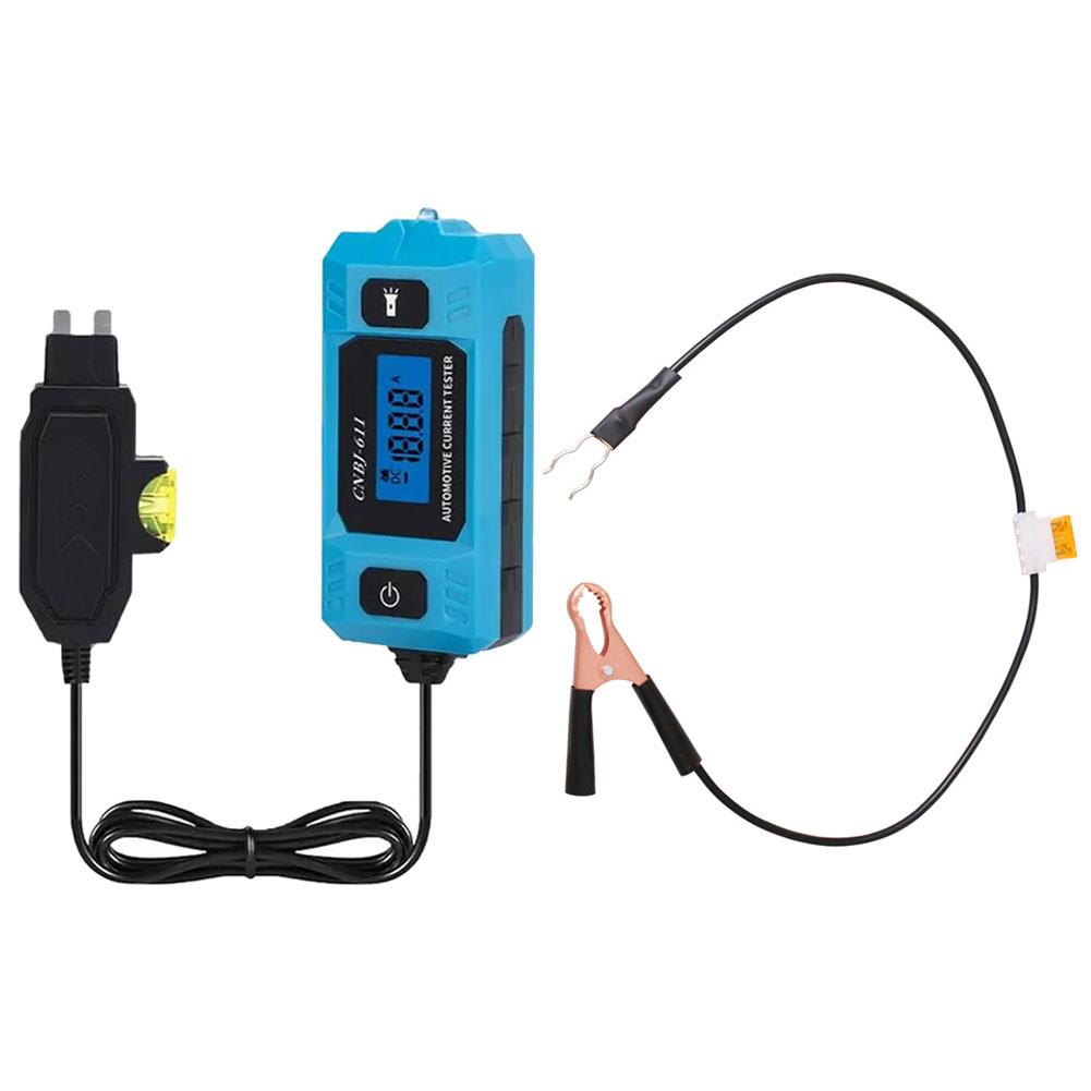 Automotive Circuit Fault High-Precision Current Tester,20A 48V Car Relay Fuse Blade Checker,With Blue Backlit LCD Screen