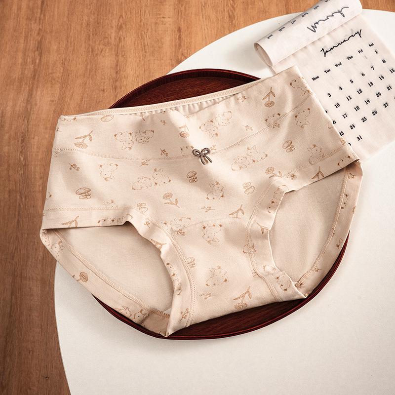 Pure Cotton Floral Print Women's Hipster Panties with Antibacterial Breathable Crotch