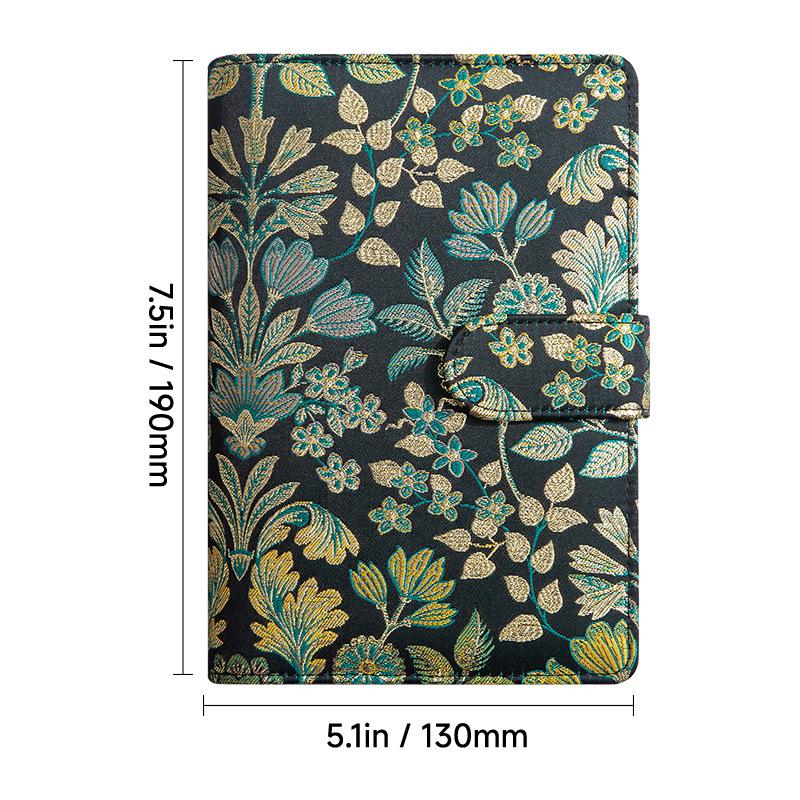 Creative A6 Loose-leaf Notebook with Zipper Bag - Macaron Floral Cash Budget Planner