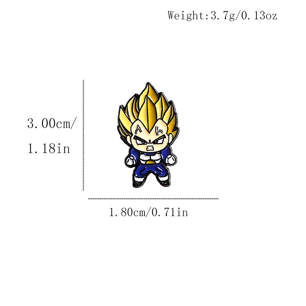 

Dragon Ball Goku & Vegeta Super Saiyan Metal Brooch Pin