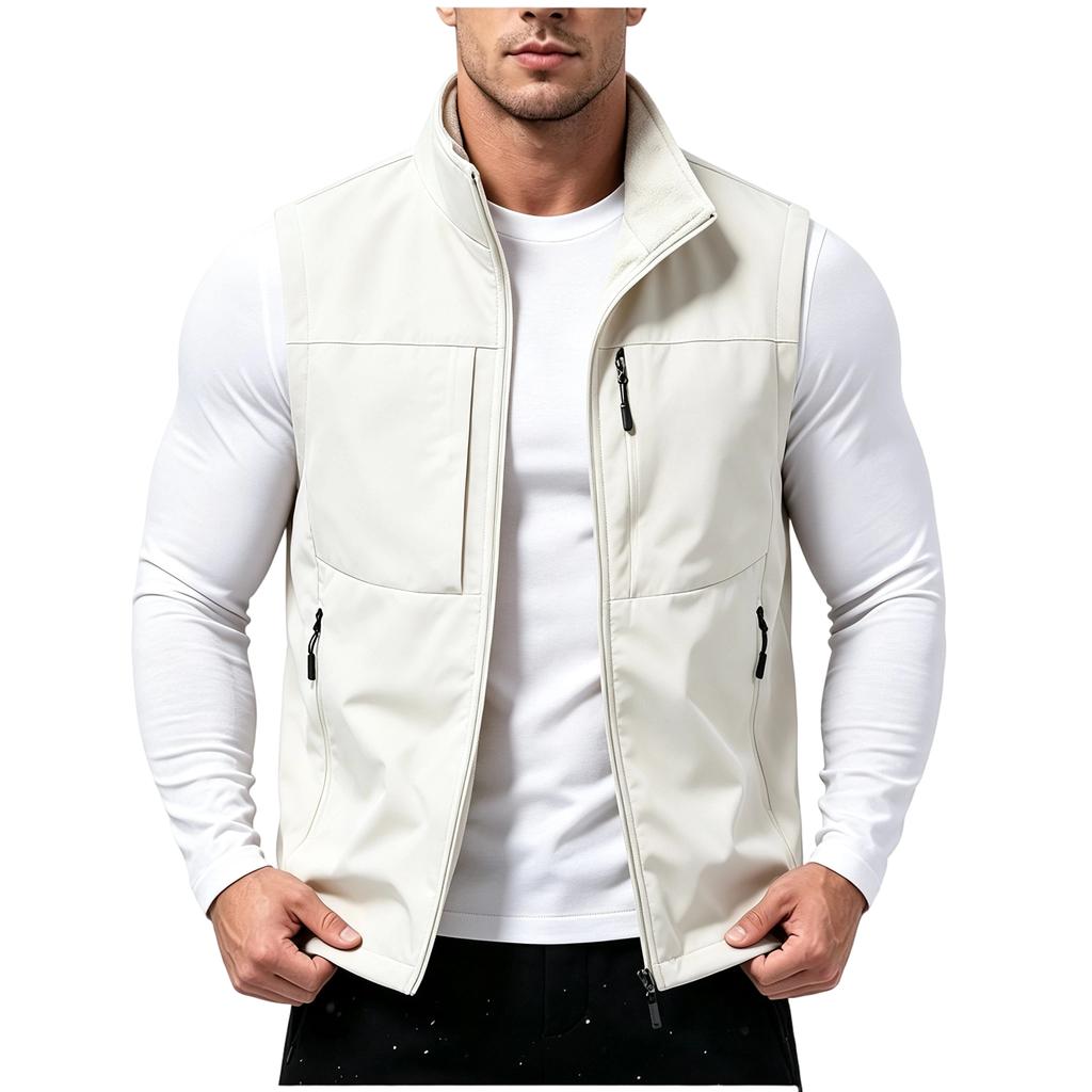 Men's Plus Size Reversible Vest for Outdoor Casual Fall and Winter Wear