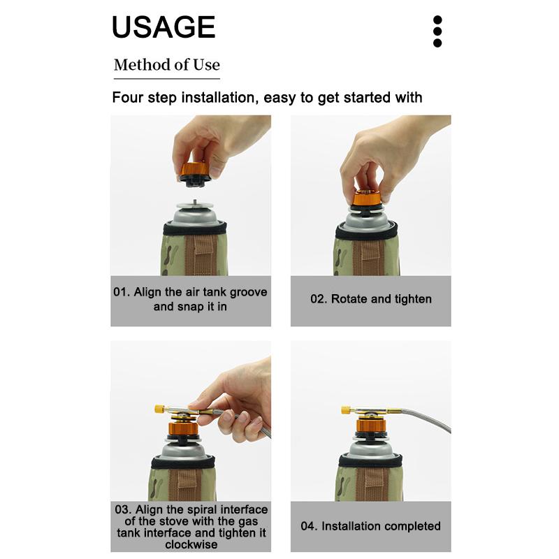 Outdoor Camping Portable Picnic Stove Gas Stove Stainless Steel Oven Mini Gas Stove Converter Stove Head