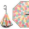 Automatic reverse umbrella straight rod long handle double-layer umbrella car umbrella large double reflective umbrella wind-resistant reinforcement