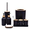 Accessories Set Soap Dispenser Cotton Ball Holder with Tray Toothbrush Cup Container for