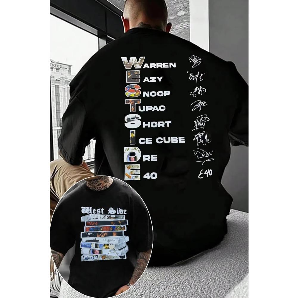 Summer Hot Sale Westside Hip Hop 2026 Famous Rapper Graphic T Shirt Men Women Hip Hop Streetwear T-shirt Y2K Gothic Cotton Oversized T-shirts