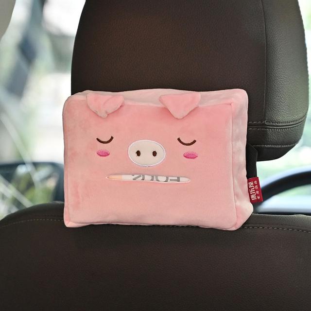 Cutie de șervețele pentru mașină, animale drăguțe de pluș, șervețel Suport pentru hârtie de șervețel, cutie portabilă pentru sertar, pentru stilul de mașină, consumabile multifuncționale pentru mașini pentru femei