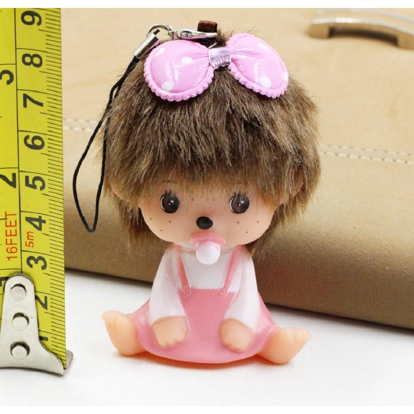 Llavero Muñeca Monchichi Llave de Coche Anillo de Cartera Accesorios para Bolso de Mujer Colgante