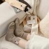 Thickened Mid-Tube Socks Button Label Snow Boot Socks New Knitted Socks