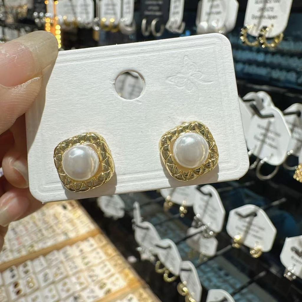 Daily Small Square Stainless Steel Metal Earrings Women Gold Silver Color Prevent Allergy Chic Simple Jewelry