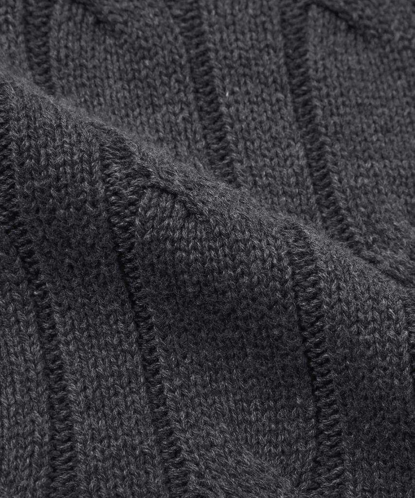 TRILLION Layered Cable Knit_Charcoal
