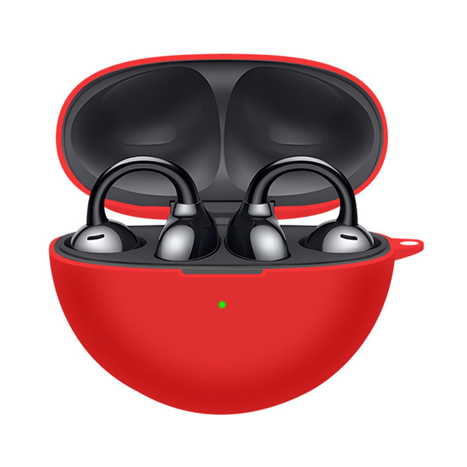 

Мягкий силиконовый защитный чехол для наушников с защитой от падения для беспроводных наушников huawei FreeClip красный